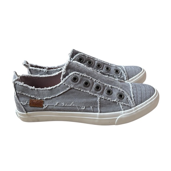 Blowfish Play Light Gray Hipster Twill Sneakers NWT Size 11 - Picture 2 of 9